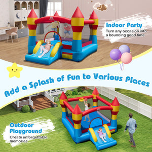 Indoor Outdoor Blow-up Bouncy Castle with 550W Blower for Yard view 6