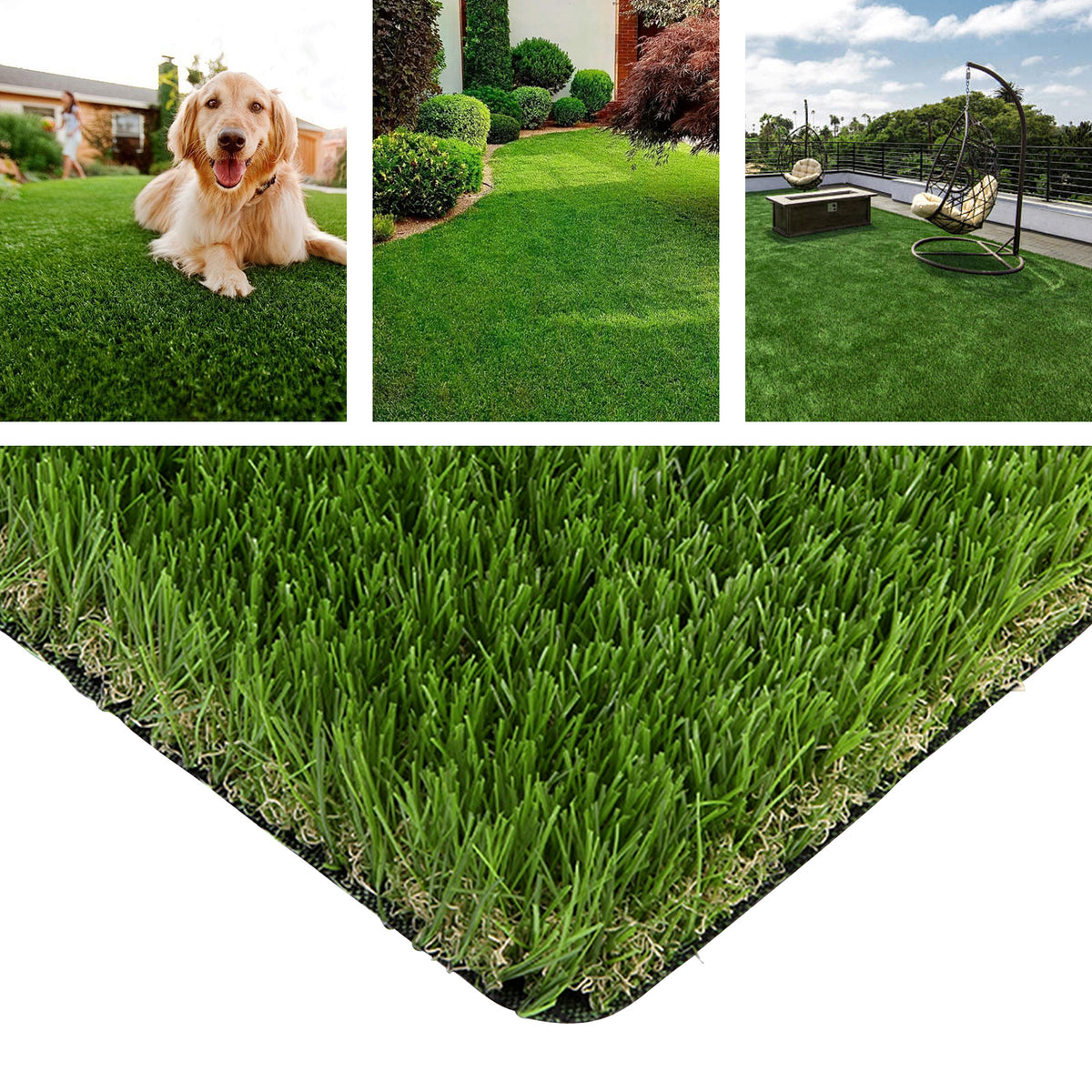 Indoor Outdoor Synthetic Turf Mat with Drainage Holes-XL view 4