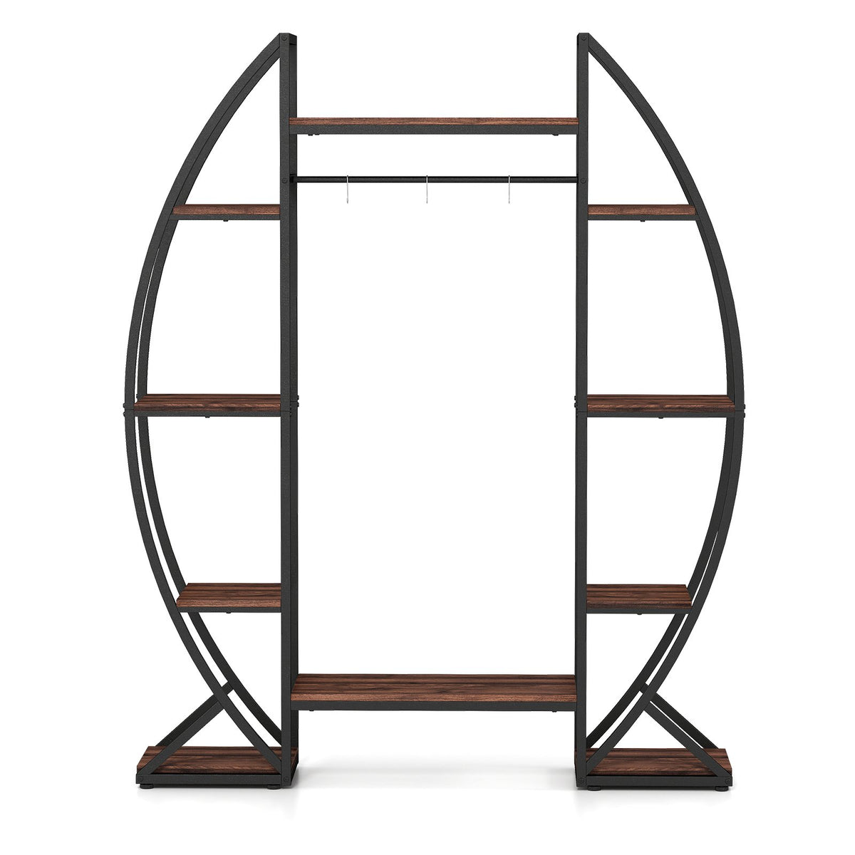 Indoor Plant Stand 63 inches Tall 10-Tier Corner Metal Plant Shelf Large Flowerpot Holder-Brown view 4