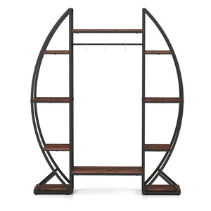 Indoor Plant Stand 63 inches Tall 10-Tier Corner Metal Plant Shelf Large Flowerpot Holder-Brown view 4