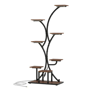Indoor Plant Stand with Grow Lights 58 inches Tall 8-Tier Corner Metal Plant Shelf-Set of 2 view 4