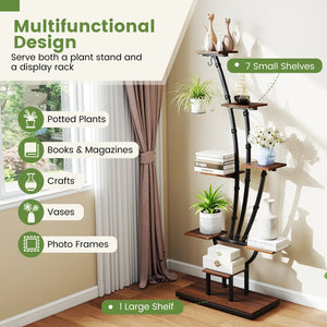 Indoor Plant Stand with Grow Lights Tall 8-Tier Corner Metal Plant Shelf-Set of 2 view 9