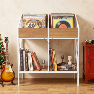 Industrial Magazine Books Record Holder with Metal Frame and Anti-tip Kits-Natrual view 6