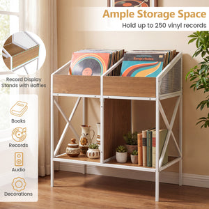 Industrial Magazine Books Record Holder with Metal Frame and Anti-tip Kits-Natrual view 8