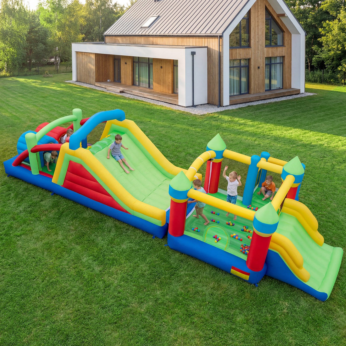 Inflatable Bounce House Blow up Jumping Bouncer with 750W Blowers view 2