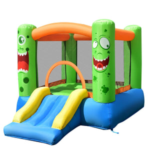 Inflatable Bounce House Jumper Castle Kid's Playhouse with Long Slide view 3
