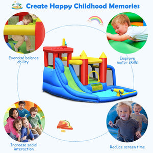 Inflatable Bounce House Splash Pool with Water Climb Slide Blower included view 7