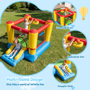 Inflatable Bounce House with Basketball Rim and 370W Blower view 6