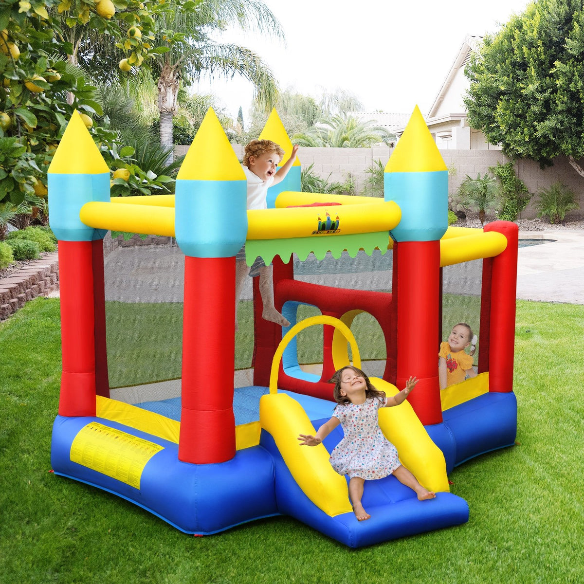 Inflatable Bounce Slide Jumping Castle Without Blower view 2