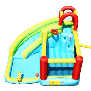 6-in-1 Inflatable Bounce House with Climbing Wall and Basketball Hoop without Blower view 7