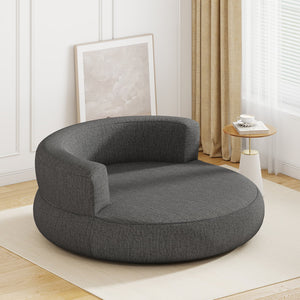 Inflatable Lounger Air Sofa with Detachable Cover-Gray view 2