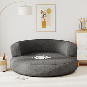 Inflatable Lounger Air Sofa with Detachable Cover-Gray view 5