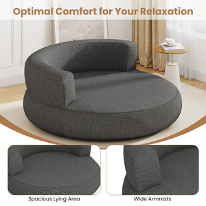 Inflatable Lounger Air Sofa with Detachable Cover-Gray view 7