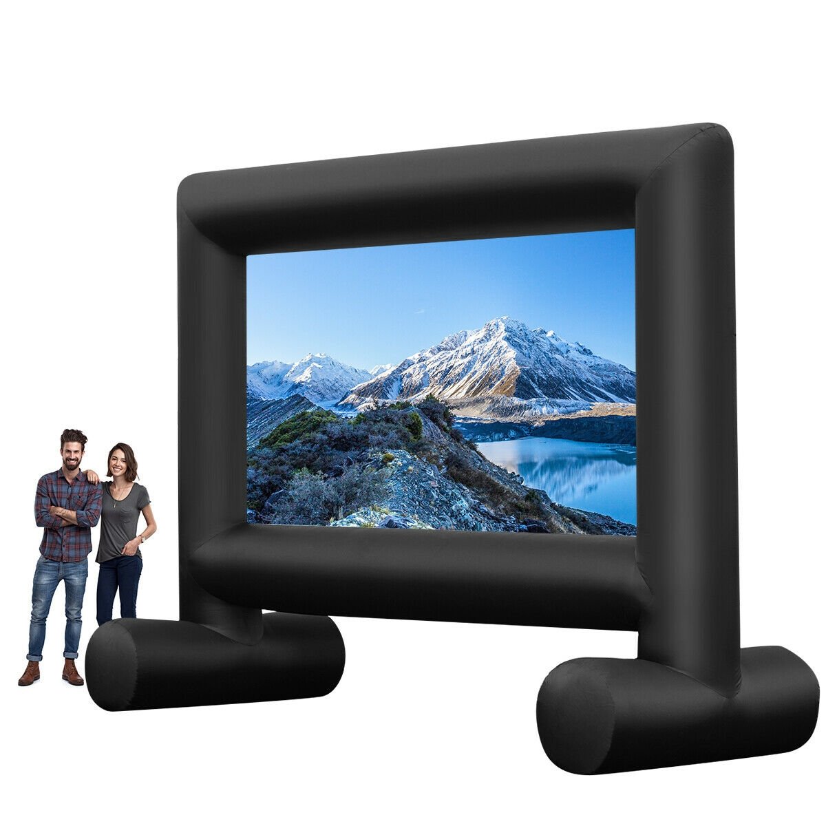 Inflatable Outdoor Movie Projector Screen with Blower and Carrying Bag-18' view 2