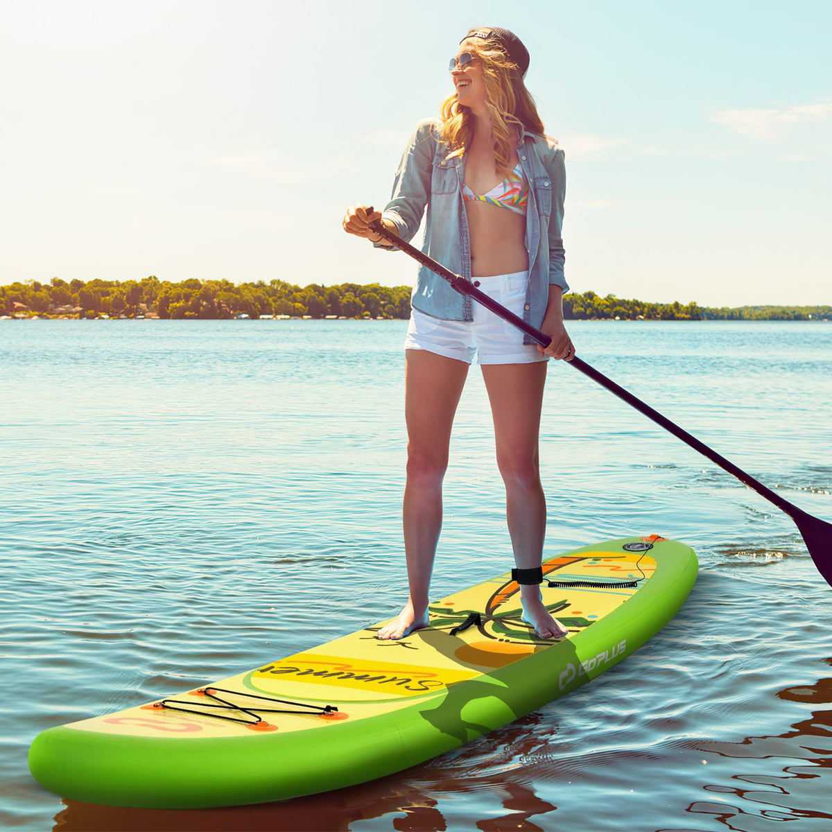 Inflatable Stand up Paddle Board iSUP Board Accessories with 3 Fins-L view 2