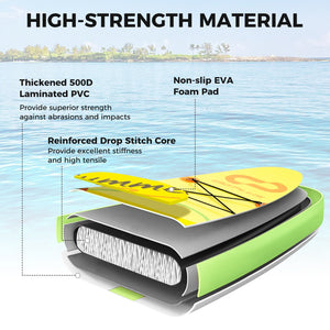 Inflatable Stand up Paddle Board iSUP Board Accessories with 3 Fins-L view 5