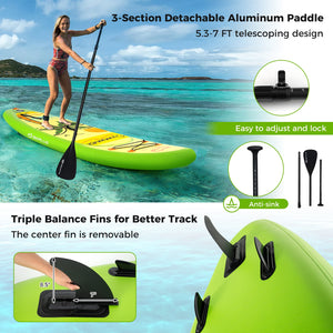 Inflatable Stand up Paddle Board iSUP Board Accessories with 3 Fins-L view 6