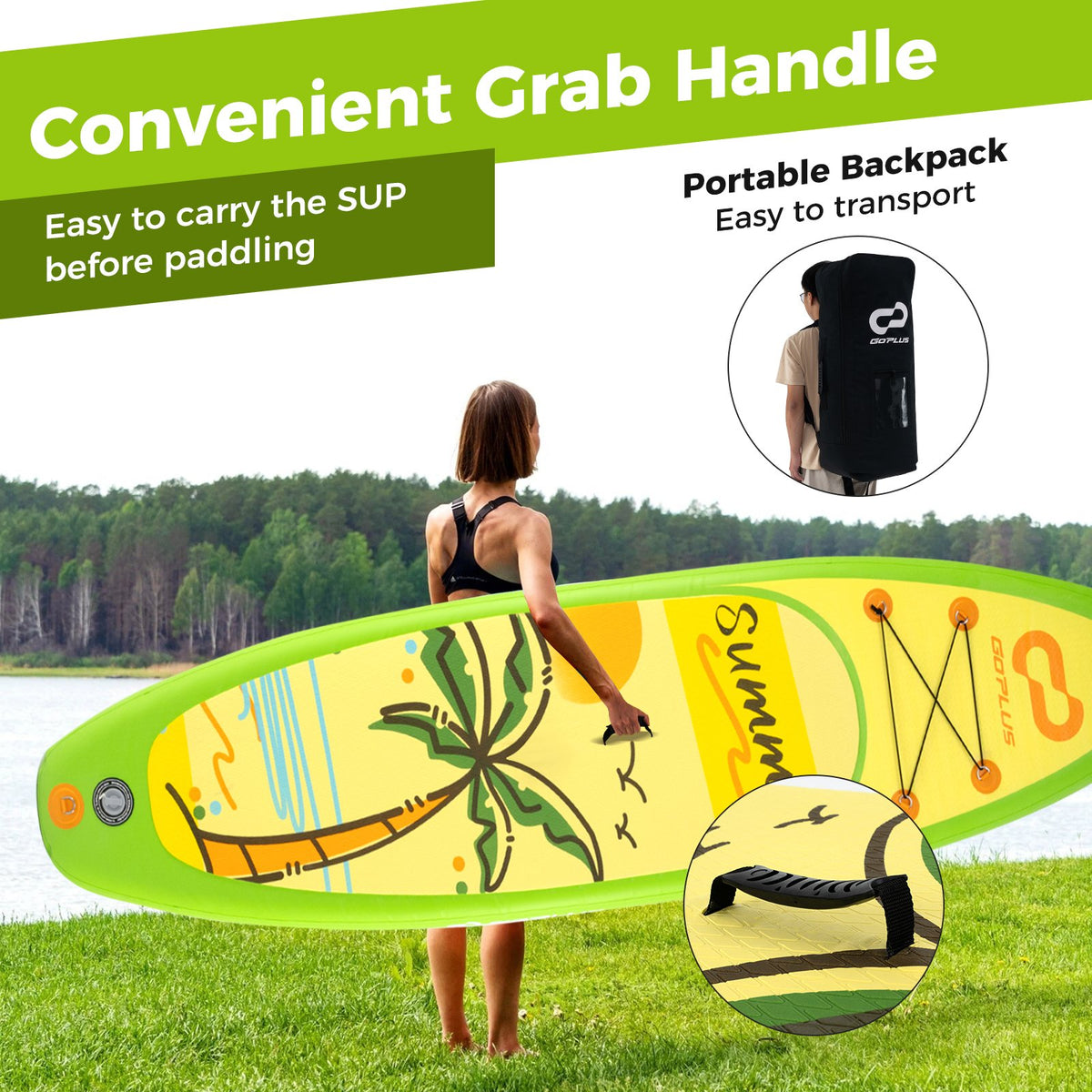 Inflatable Stand up Paddle Board iSUP Board Accessories with 3 Fins-L view 9