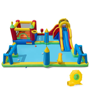 Inflatable Water Slide Bounce House 9-in-1 Jumping Castle with 780W Blower