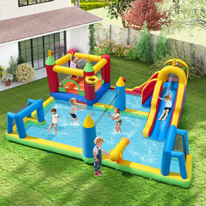 Inflatable Water Slide Bounce House 9-in-1 Jumping Castle with 780W Blower view 2