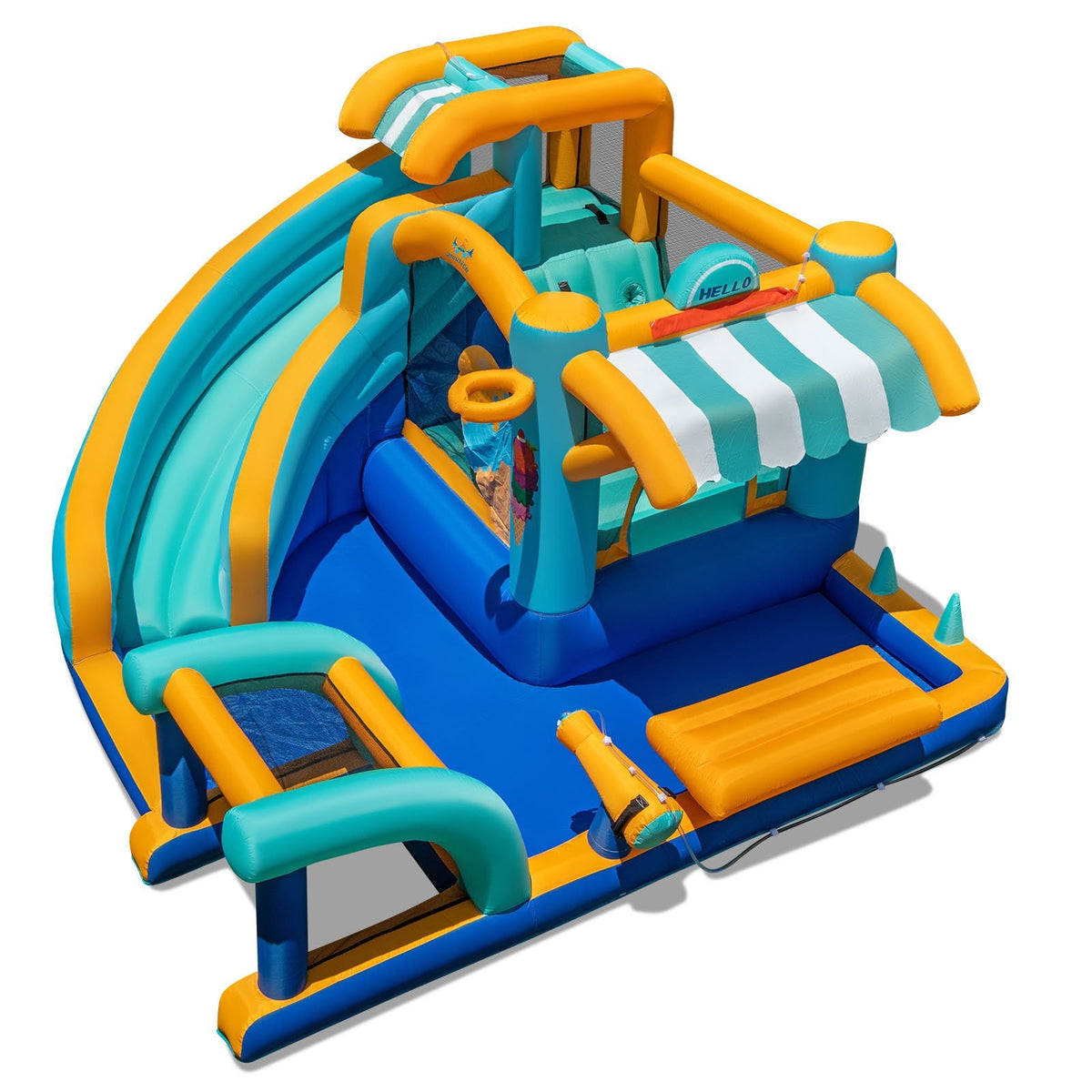 Inflatable Water Slide Bounce House Kids Jump Castle with 735W Blower view 5