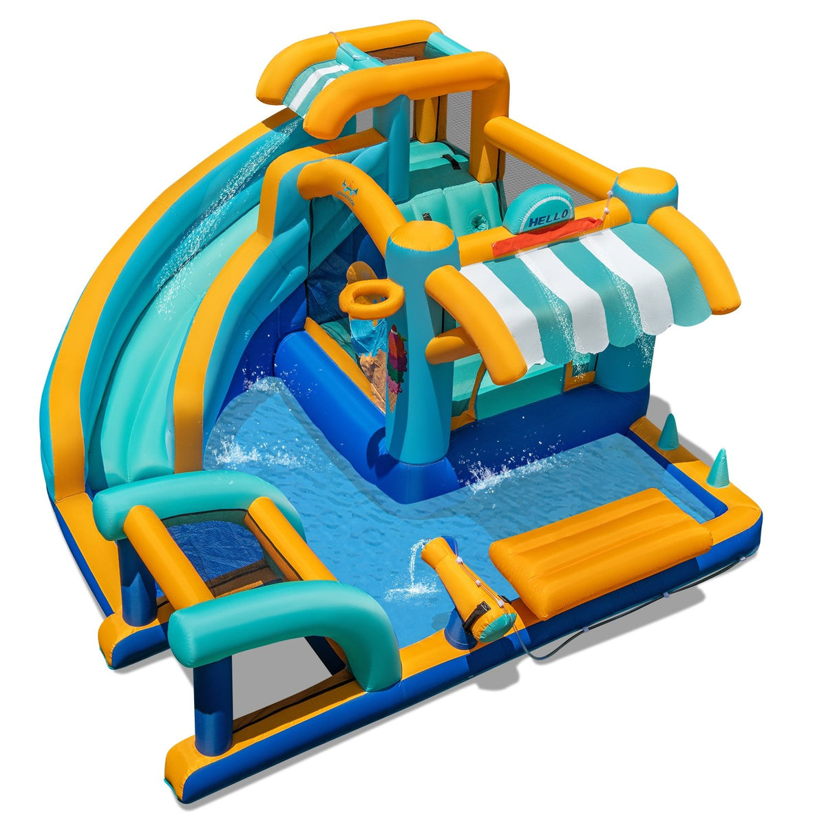 Inflatable Water Slide Bounce House Kids Jump Castle with 735W Blower view 6