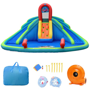 Inflatable Water Slide Bounce House with Mighty Splash Pool view 8