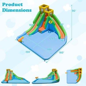 Inflatable Water Slide for Kids with Double Slides and 680W Blower view 4