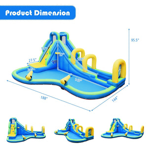 Inflatable Water Slide Kids Bounce House with Water Cannons and Hose Without Blower view 4