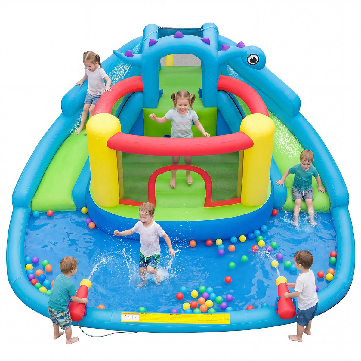 Inflatable Water Slide Park Dinosaur-themed Kids Inflatable Bounce House view 4