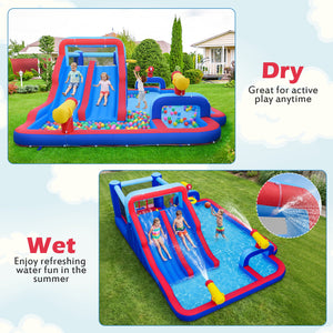 Inflatable Water Slide Park for Kids Backyard Outdoor Fun (without Blower) view 5