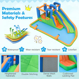 Inflatable Water Slide Park with with 780W Blower and Splash Pool for Yard Party view 6