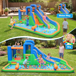 Inflatable Water Slide with Dual Climbing Walls and Blower Excluded view 5