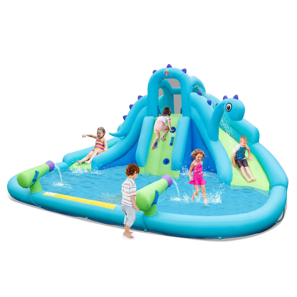Inflatable Water Slide with Dual Slides and Large Splash Pool (Without Blower) view 5