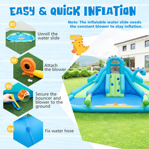 Inflatable Water Slide with Dual Slides and Large Splash Pool (Without Blower) view 8