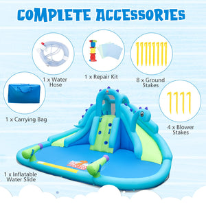 Inflatable Water Slide with Dual Slides and Large Splash Pool (Without Blower) view 9