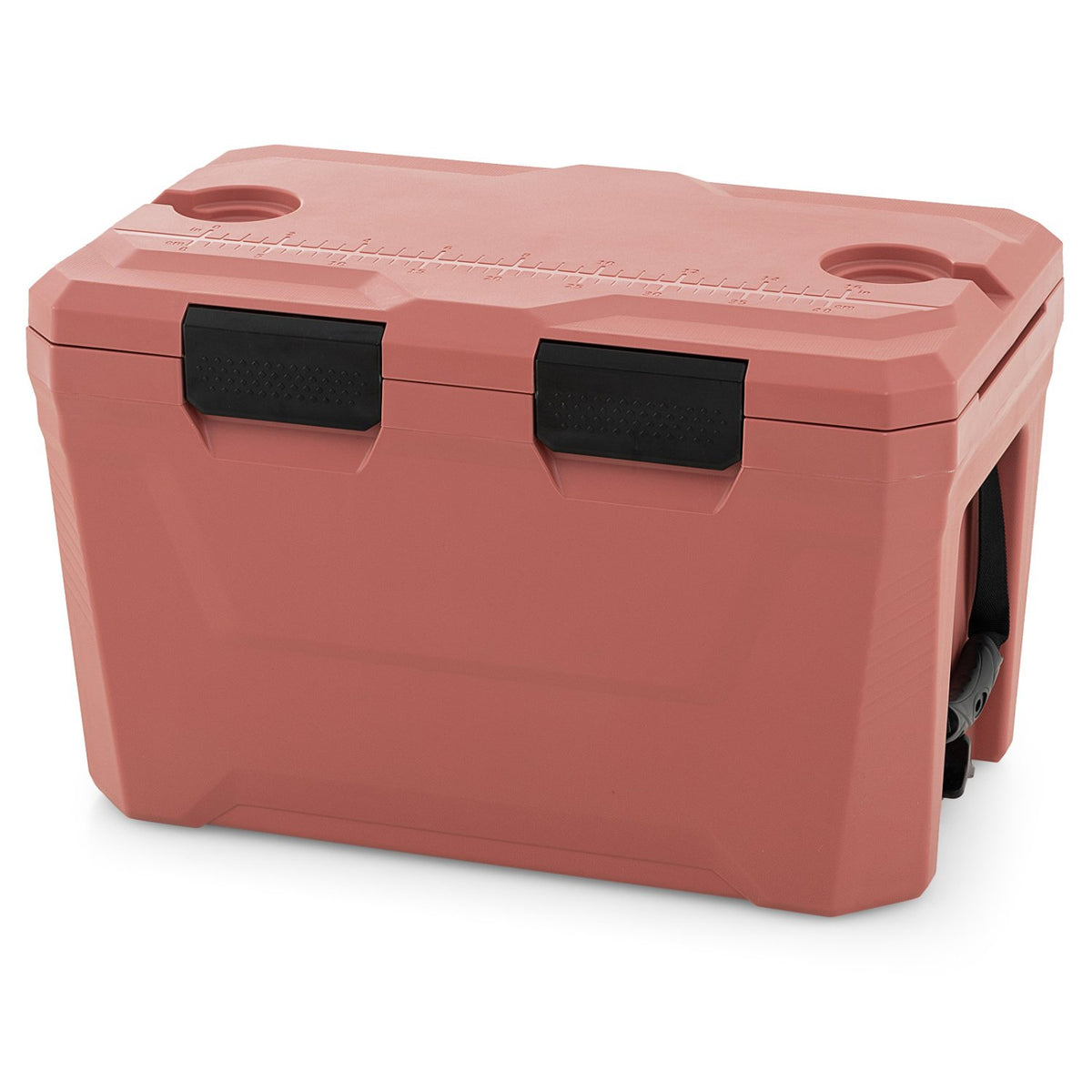 Insulated Portable Cooler Hard Shell Ice Chest with 2 Cup Holders Bottle Opener and Drain Plug-Pink view 4