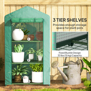 5 Tier Mini Greenhouse, Portable Outdoor Flower Stand with Shelf Clips, Indoor Greenhouse with Steel Frame – view 13