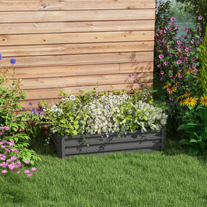 Galvanized Raised Garden Bed, Outdoor Planter Box for Vegetables, Flowers, Herbs, 4' x 2' x 1', Light Grey