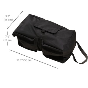 2pc Umbrella Base, Weight Bag, Garden Parasol Weight Base, Filled Sand Fits Most Umbrella w/ Scoop Up 55lbs, Black