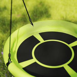Qaba 100cm Diameter Nest Seat for Kids with Height Adjustable Hanging Ropes for Outdoor, Playground, Garden