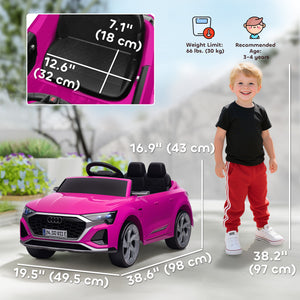 Qaba 12V Battery Powered Kids Electric Car, Audi Q8 etron Sportback Licensed Ride on Car w/ Remote Control