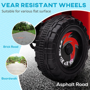 Aosom 6V Quad Kids Electric Car with Wear-resistant Wheels, for Boys and Girls Aged 18-36 Months
