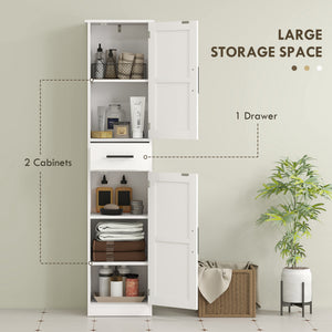 67" Tall Bathroom Cabinet, Narrow Bathroom Storage Cabinet with Drawer, Barn Doors and Adjustable Shelves – view 18