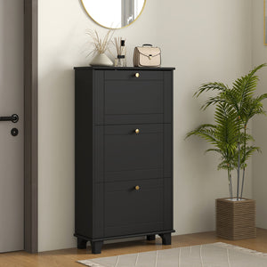 Narrow Shoe Storage with 3 Flip Drawers and Adjustable Shelves – view 7