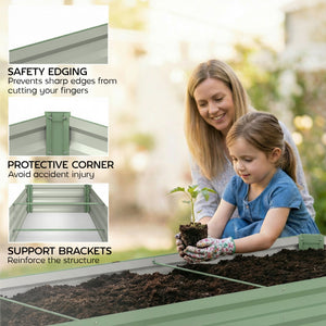 8'x2'x1' Galvanized Raised Bed, Large Elevated Planter Box for Growing Flowers, Herbs and Vegetables – view 41
