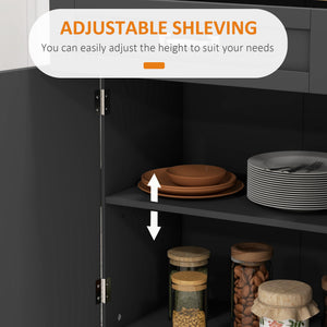 Foldable Kitchen Island with Storage Drawer, Farmhouse Rolling Utility Cart on Wheels with Drop-Leaf Wood – view 4