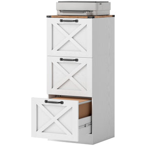 2 Drawer File Cabinet with Silent Slides, Vertical Farmhouse Filing Cabinet Fits Letter/A4 Size Home – view 22