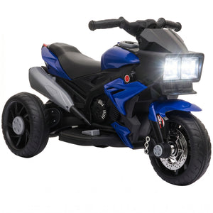Aosom Kids Electric Pedal Motorcycle Ride-On Toy 6V Battery Powered w/ Music Horn Headlights Motorbike for Girls Boy