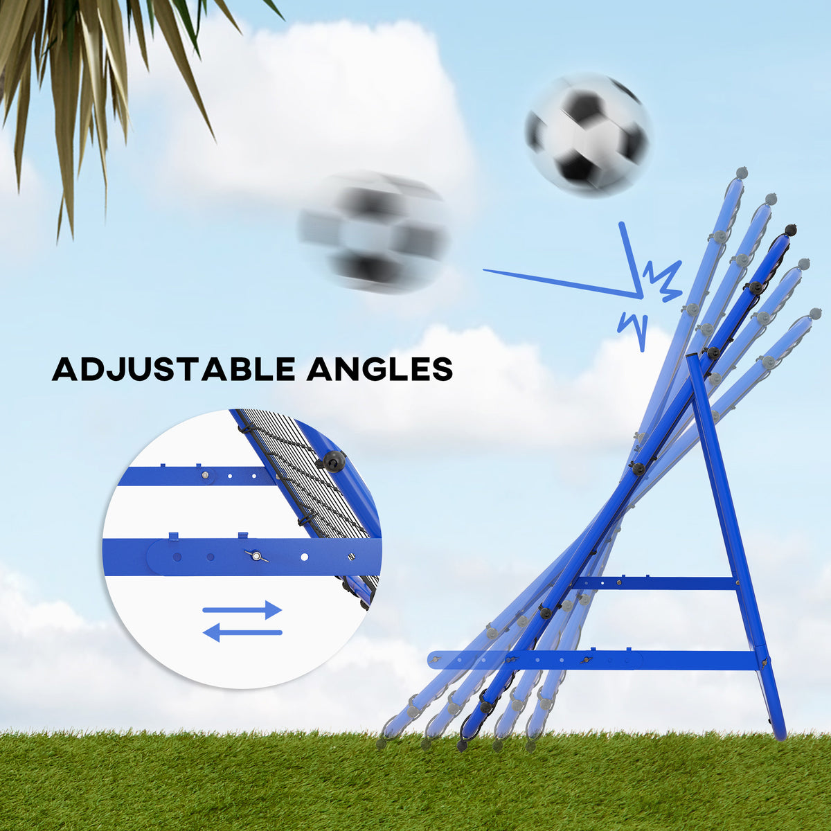 Soozier Volleyball Rebounder Net, Adjustable Soccer Rebounder, Baseball Volleyball Training Equipment Aid